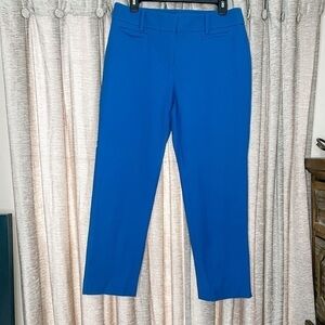 LOFT Turquoise Blue Cropped Rivera Pant in Julie Fit Size 6